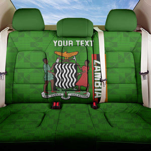 Personalised Zambia Independence Day Back Car Seat Cover Kente Pattern