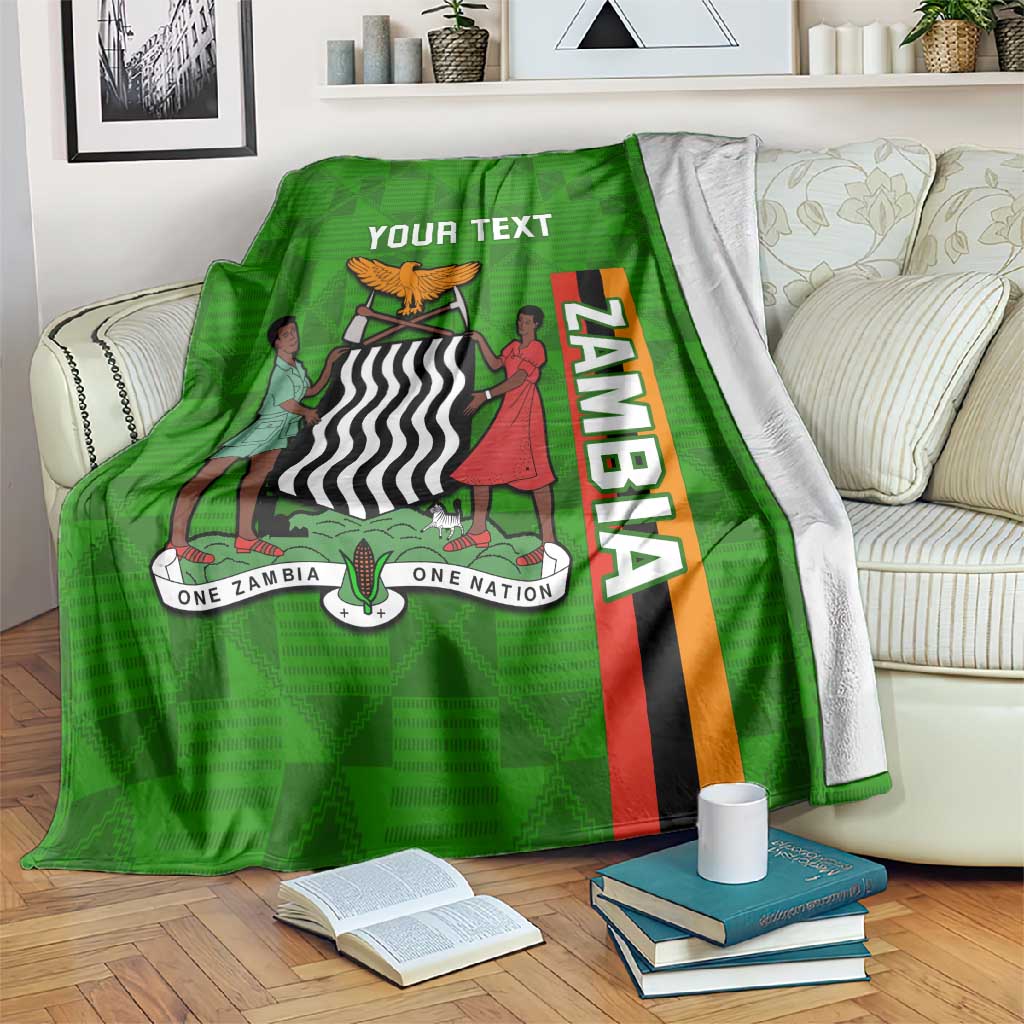 Personalised Zambia Independence Day Blanket Kente Pattern