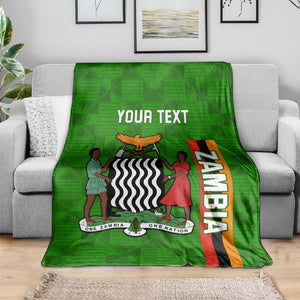 Personalised Zambia Independence Day Blanket Kente Pattern