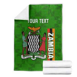 Personalised Zambia Independence Day Blanket Kente Pattern