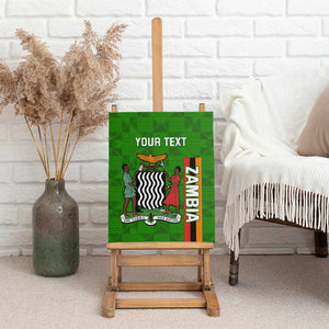 Personalised Zambia Independence Day Canvas Wall Art Kente Pattern