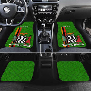 Personalised Zambia Independence Day Car Mats Kente Pattern