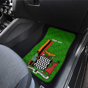 Personalised Zambia Independence Day Car Mats Kente Pattern