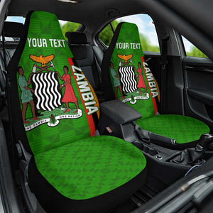 Personalised Zambia Independence Day Car Seat Cover Kente Pattern