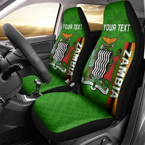 Personalised Zambia Independence Day Car Seat Cover Kente Pattern