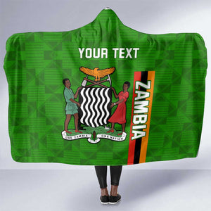 Personalised Zambia Independence Day Hooded Blanket Kente Pattern