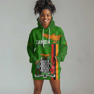 Personalised Zambia Independence Day Hoodie Dress Kente Pattern