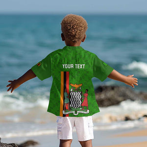 Personalised Zambia Independence Day Kid Hawaiian Shirt Kente Pattern