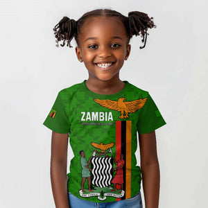 Personalised Zambia Independence Day Kid T shirt Kente Pattern