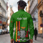 Personalised Zambia Independence Day Long Sleeve Button Shirt Kente Pattern