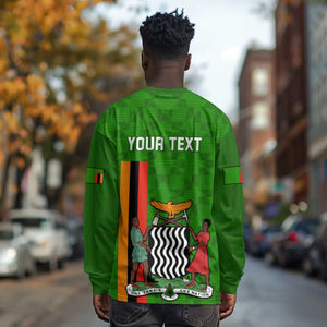 Personalised Zambia Independence Day Long Sleeve Shirt Kente Pattern