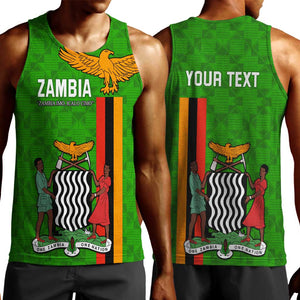 Personalised Zambia Independence Day Men Tank Top Kente Pattern