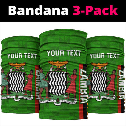 Personalised Zambia Independence Day Neck Gaiter Kente Pattern LT14