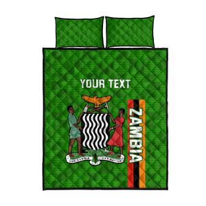 Personalised Zambia Independence Day Quilt Bed Set Kente Pattern