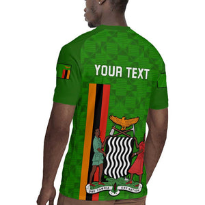 Personalised Zambia Independence Day Rugby Jersey Kente Pattern