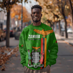 Personalised Zambia Independence Day Sweatshirt Kente Pattern