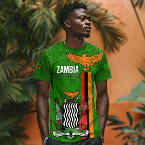 Personalised Zambia Independence Day T shirt Kente Pattern