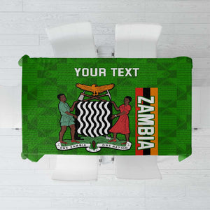 Personalised Zambia Independence Day Tablecloth Kente Pattern