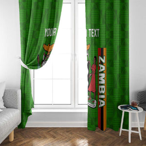 Personalised Zambia Independence Day Window Curtain Kente Pattern