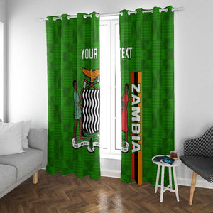 Personalised Zambia Independence Day Window Curtain Kente Pattern