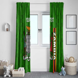 Personalised Zambia Independence Day Window Curtain Kente Pattern