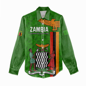 Personalised Zambia Independence Day Women Casual Shirt Kente Pattern