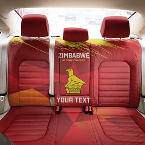 Custom Zimbabwe Cricket Back Car Seat Cover Go Lady Chevrons Grunge Style