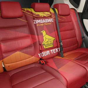 Custom Zimbabwe Cricket Back Car Seat Cover Go Lady Chevrons Grunge Style