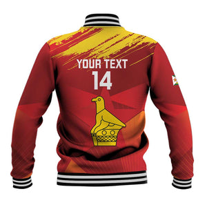 Custom Zimbabwe Cricket Baseball Jacket Go Lady Chevrons Grunge Style