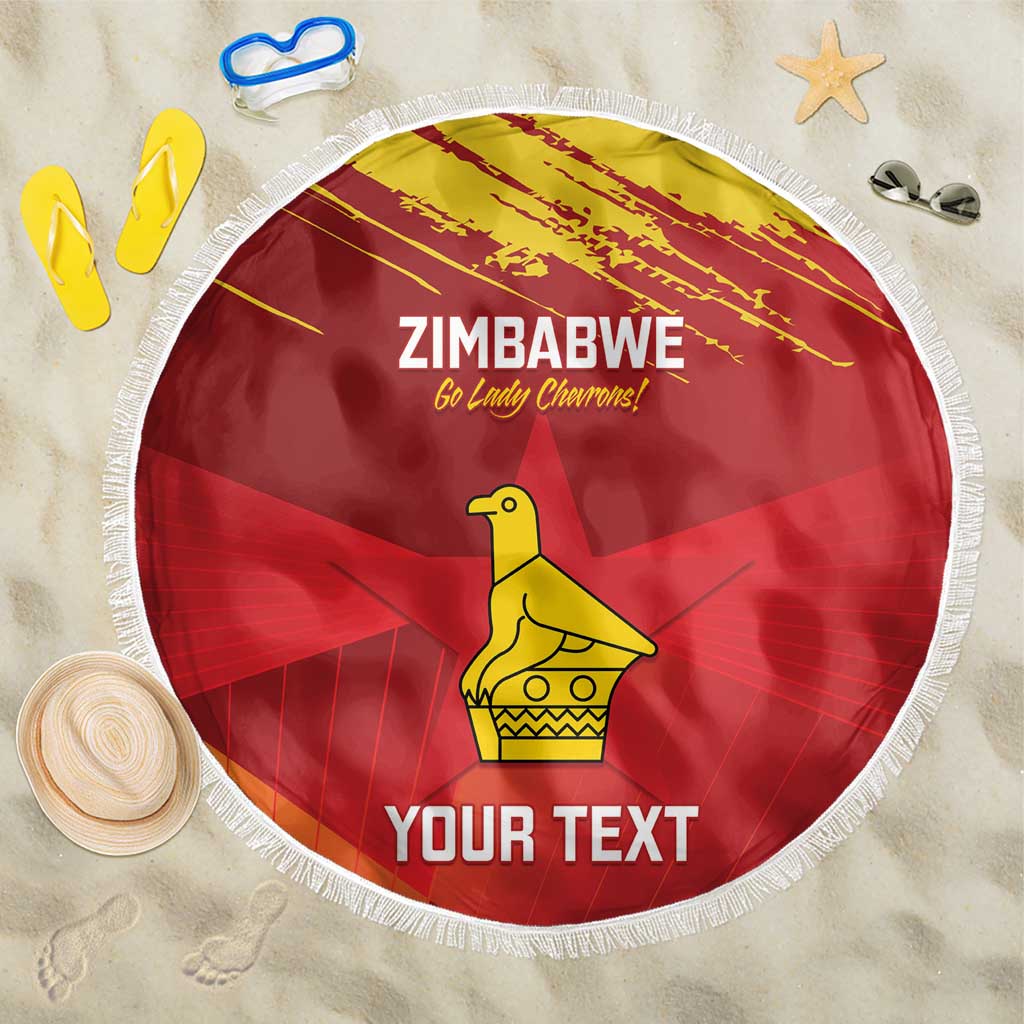 Custom Zimbabwe Cricket Beach Blanket Go Lady Chevrons Grunge Style