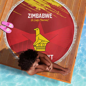 Custom Zimbabwe Cricket Beach Blanket Go Lady Chevrons Grunge Style