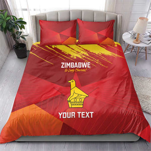 Custom Zimbabwe Cricket Bedding Set Go Lady Chevrons Grunge Style