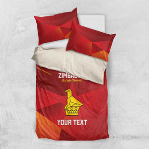 Custom Zimbabwe Cricket Bedding Set Go Lady Chevrons Grunge Style