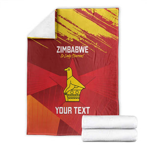 Custom Zimbabwe Cricket Blanket Go Lady Chevrons Grunge Style