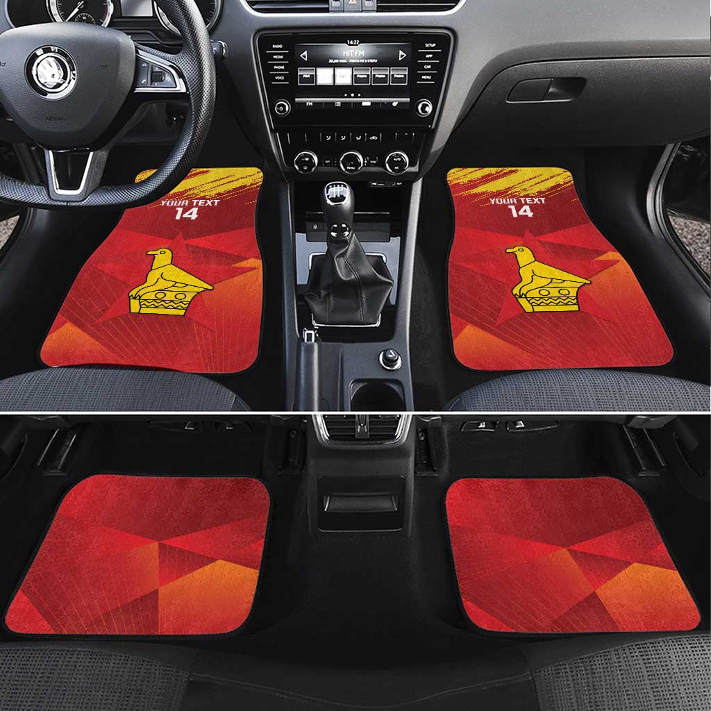 Custom Zimbabwe Cricket Car Mats Go Lady Chevrons Grunge Style