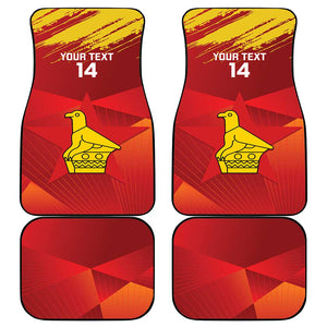 Custom Zimbabwe Cricket Car Mats Go Lady Chevrons Grunge Style