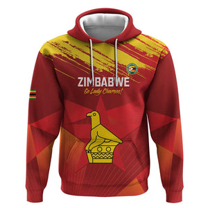 Custom Zimbabwe Cricket Hoodie Go Lady Chevrons Grunge Style