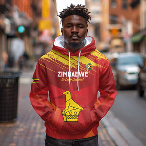 Custom Zimbabwe Cricket Hoodie Go Lady Chevrons Grunge Style