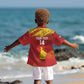 Custom Zimbabwe Cricket Kid Hawaiian Shirt Go Lady Chevrons Grunge Style