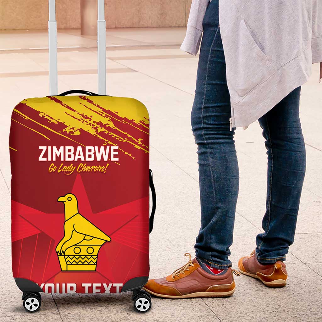 Custom Zimbabwe Cricket Luggage Cover Go Lady Chevrons Grunge Style