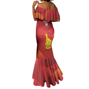 Custom Zimbabwe Cricket Mermaid Dress Go Lady Chevrons Grunge Style