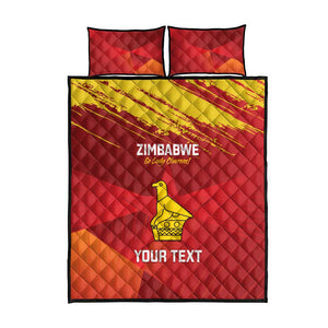 Custom Zimbabwe Cricket Quilt Bed Set Go Lady Chevrons Grunge Style