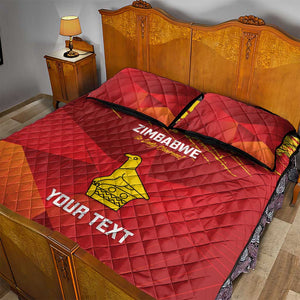 Custom Zimbabwe Cricket Quilt Bed Set Go Lady Chevrons Grunge Style