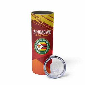 Custom Zimbabwe Cricket Skinny Tumbler Go Lady Chevrons Grunge Style