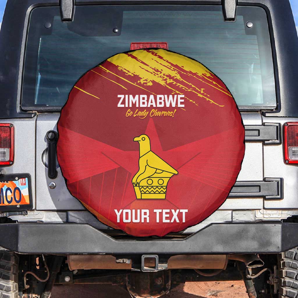 Custom Zimbabwe Cricket Spare Tire Cover Go Lady Chevrons Grunge Style