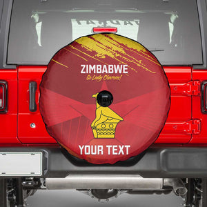 Custom Zimbabwe Cricket Spare Tire Cover Go Lady Chevrons Grunge Style