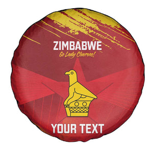 Custom Zimbabwe Cricket Spare Tire Cover Go Lady Chevrons Grunge Style