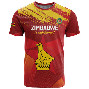 Custom Zimbabwe Cricket T shirt Go Lady Chevrons Grunge Style