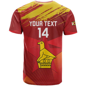 Custom Zimbabwe Cricket T shirt Go Lady Chevrons Grunge Style