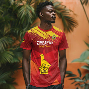 Custom Zimbabwe Cricket T shirt Go Lady Chevrons Grunge Style